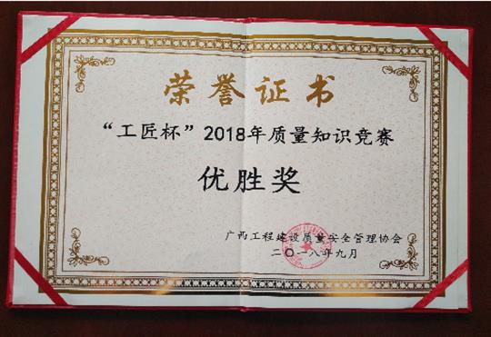 华体平台-华体(中国)
喜获全区“工匠杯”2018年质量知识竞赛佳绩