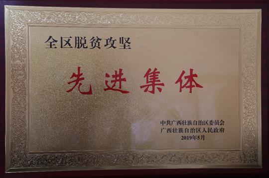喜讯：广西华体平台-华体(中国)
集团荣获“全区脱贫攻坚 先进集体”称号